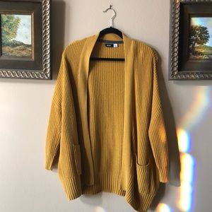 BDG Slouchy Yellow Cardigan